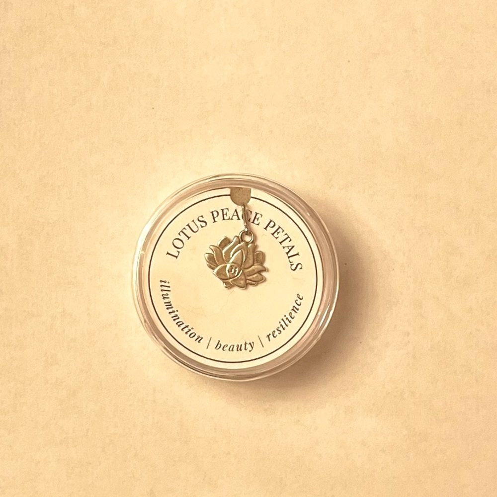 Alex and Ani Sterling Silver Lotus Petal Chain Station Charm